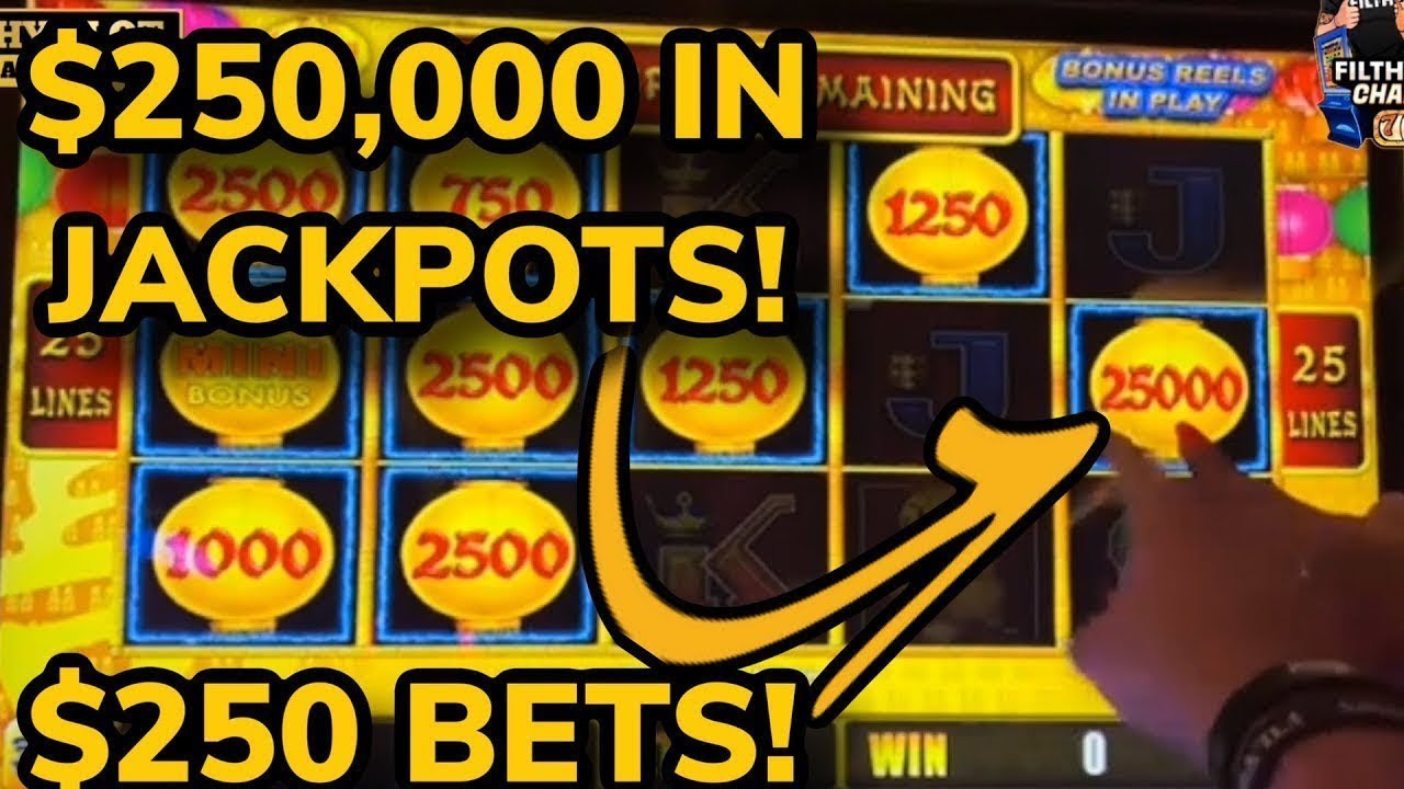 OVER $250,000  ON LIGHTNING LINK!  $250 BETS!  PART 1