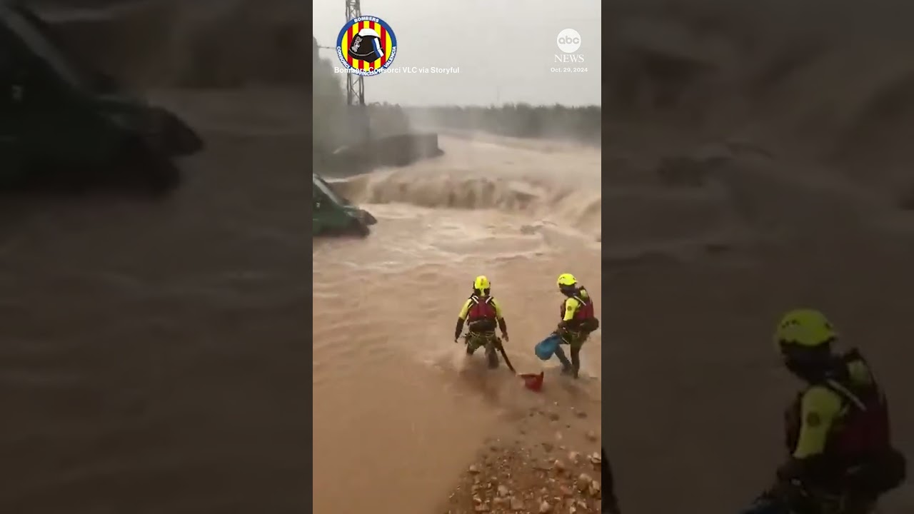 Dramatic rescues as deadly flash floods hit Spain's Valencia region - ABC News