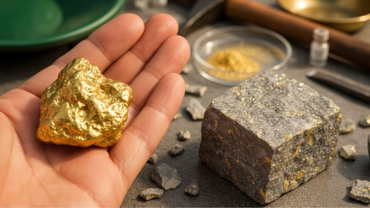 Así se extrae el oro de las rocas: proceso real paso a paso