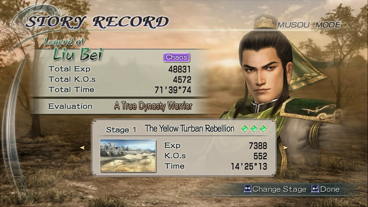 DYNASTY WARRIORS 6 Musou Mode Liu Bei