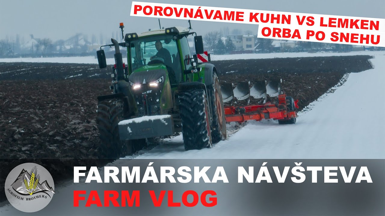 ORBA PO SNEHU [ Porovnávali sme PLUHY Kuhn VS Lemken = Fendt 942 Vario P+ ] Farmárska návšteva #76