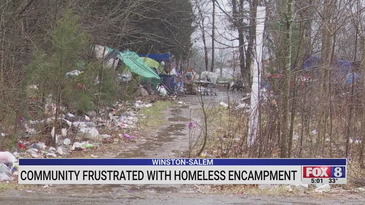 Winston-Salem community frustrated with homeless encampment