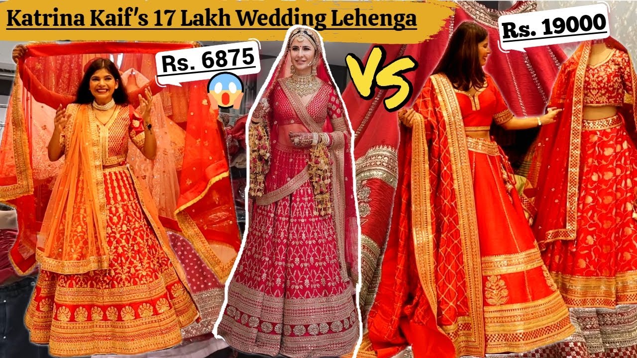 Cheap Vs Expensive: KATRINA KAIF's 17 Lakh Sabyasachi Red Lehenga In ₹6875 Vs ₹19000|  Chandni Chowk