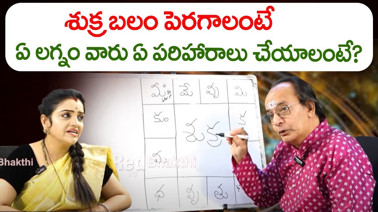 శుక్ర బలం పెరగాలంటే ఏ లగ్నం వారు ఏ పరిహారాలు చేయాలంటే? | KS Rao | Red TV Bhakthi