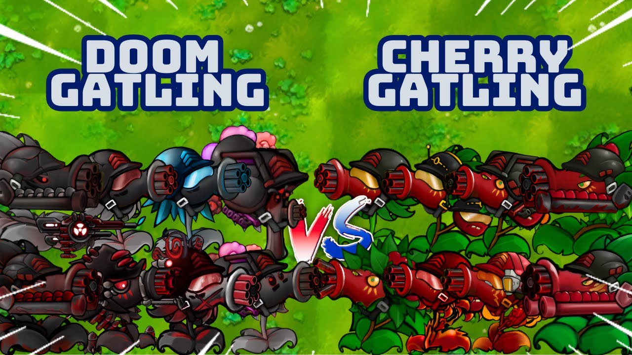 PvZ1 Fusion 3.2 Challenges!!! Team DOOM GATLING vs Team CHERRY GATLING | Who Will Win???