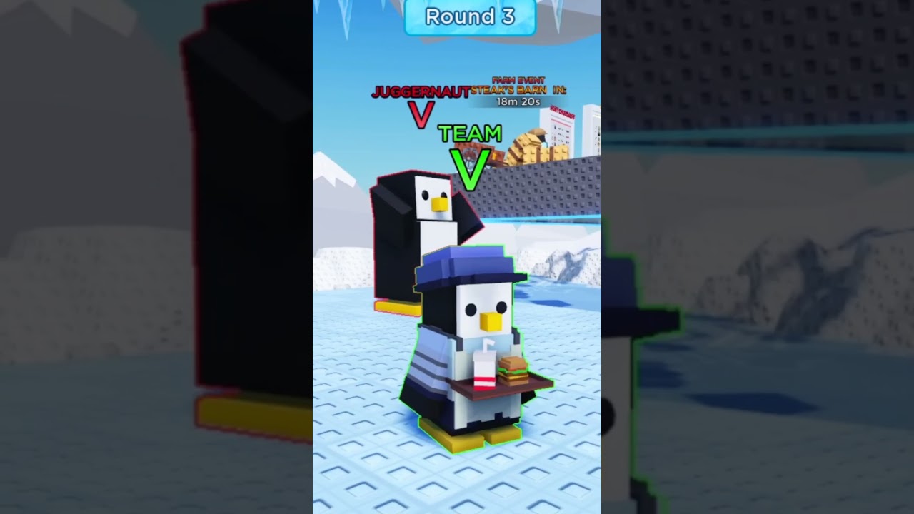 Broguin Trolluje Swoją Drużynę W Penguin Knockout #roblox #funny #shorts