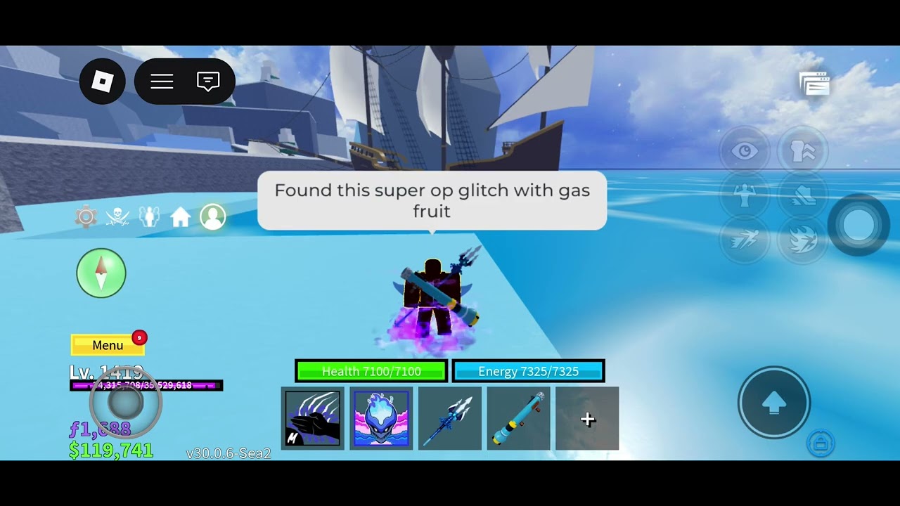 Found a op tech for gas fruit to escape pvp