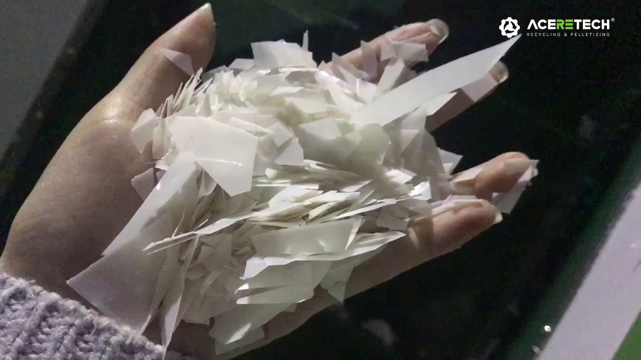 PET flake pelletizing / Peletizado de PET flakes films - Aceretech