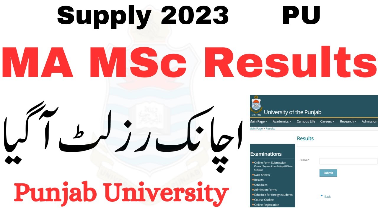 MA MSc Supply 2023 Result Announced PU