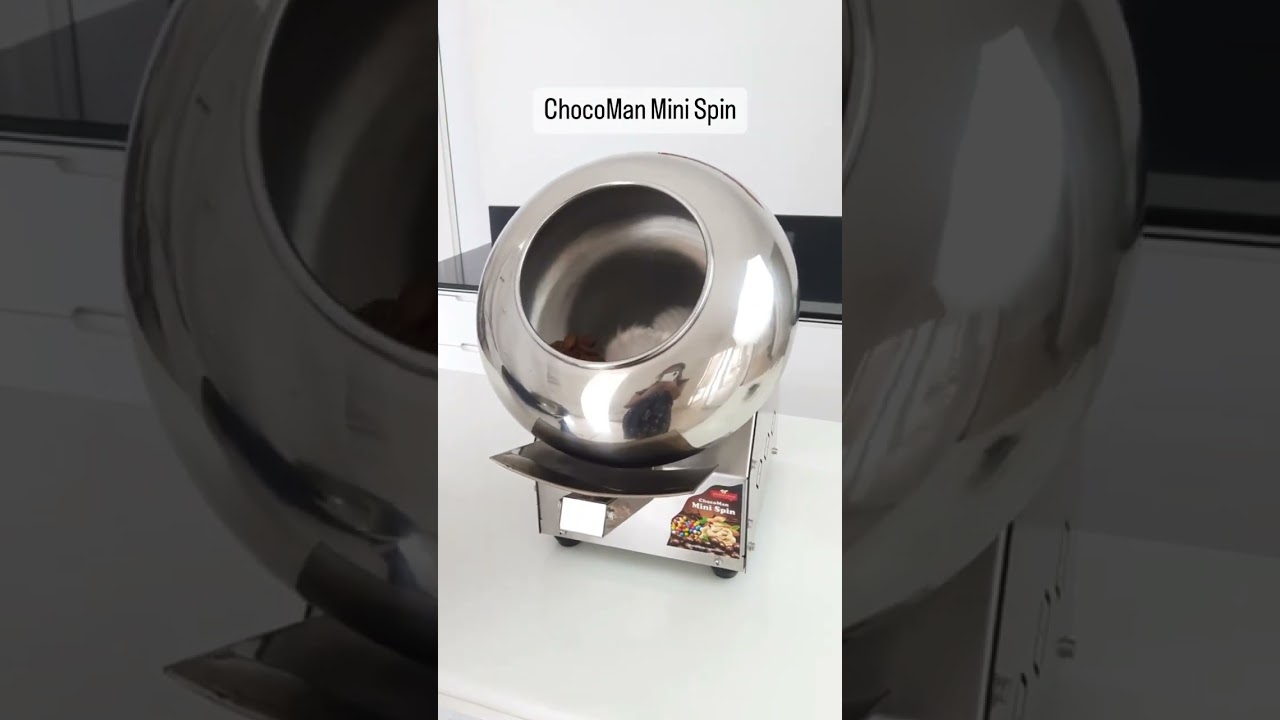 Introducing ChocoMan Mini Spin, the smallest chocolate panning machine you would have seen #coating