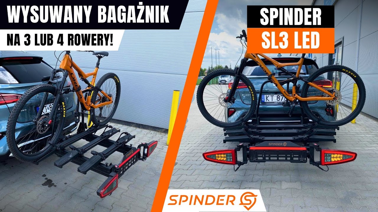 WYSUWANY BAGAŻNIK NA ROWERY SPINDER SL3 - Dla busów i samochodów osobowych #spinder #orbea #rowery