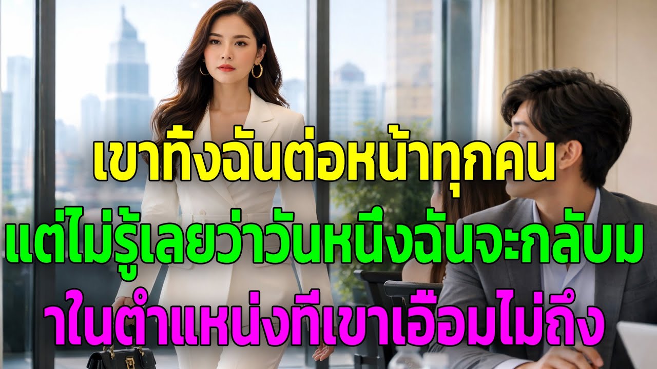 เขาทิ้งฉันต่อหน้าทุกคน แต่ไม่รู้เลยว่าวันหนึ่งฉันจะกลับมาในตำแหน่งที่เขาเอื้อมไม่ถึง