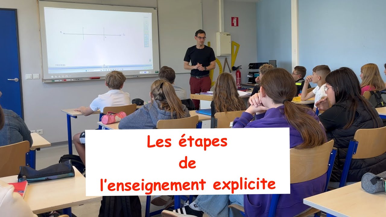 Les étapes de l'enseignement explicite  - un exemple en mathématiques
