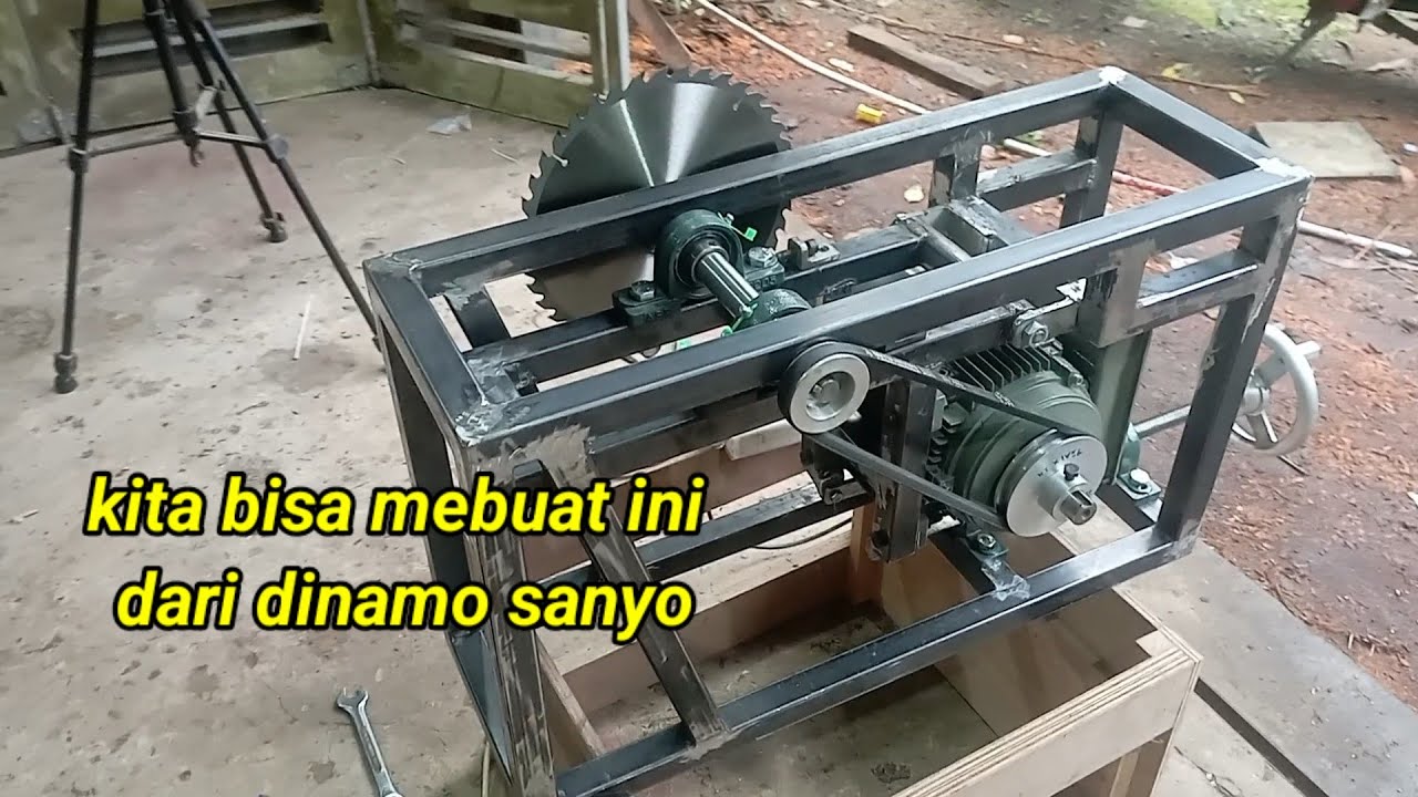 Mekanisme naik turun table saw motor induksi. Dinamo