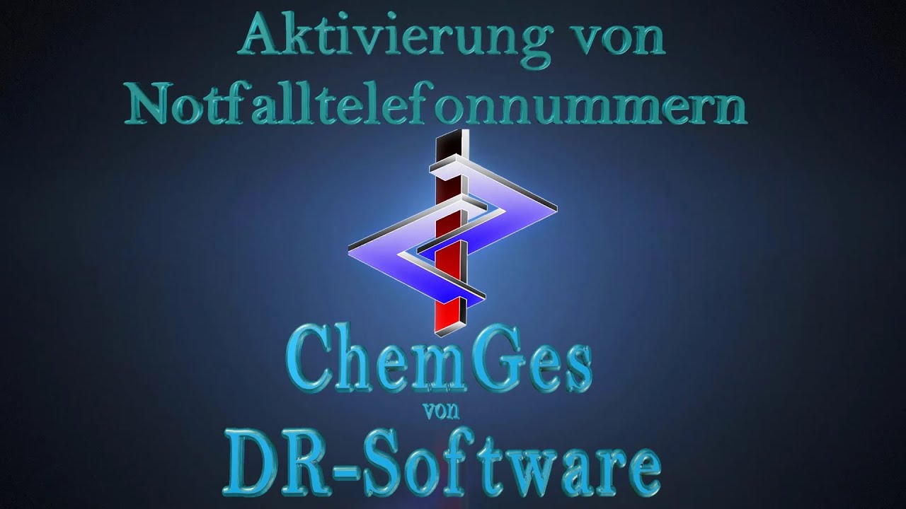 Aktivierung von Notfalltelefonnummern im SDB in ChemGes von DR-Software