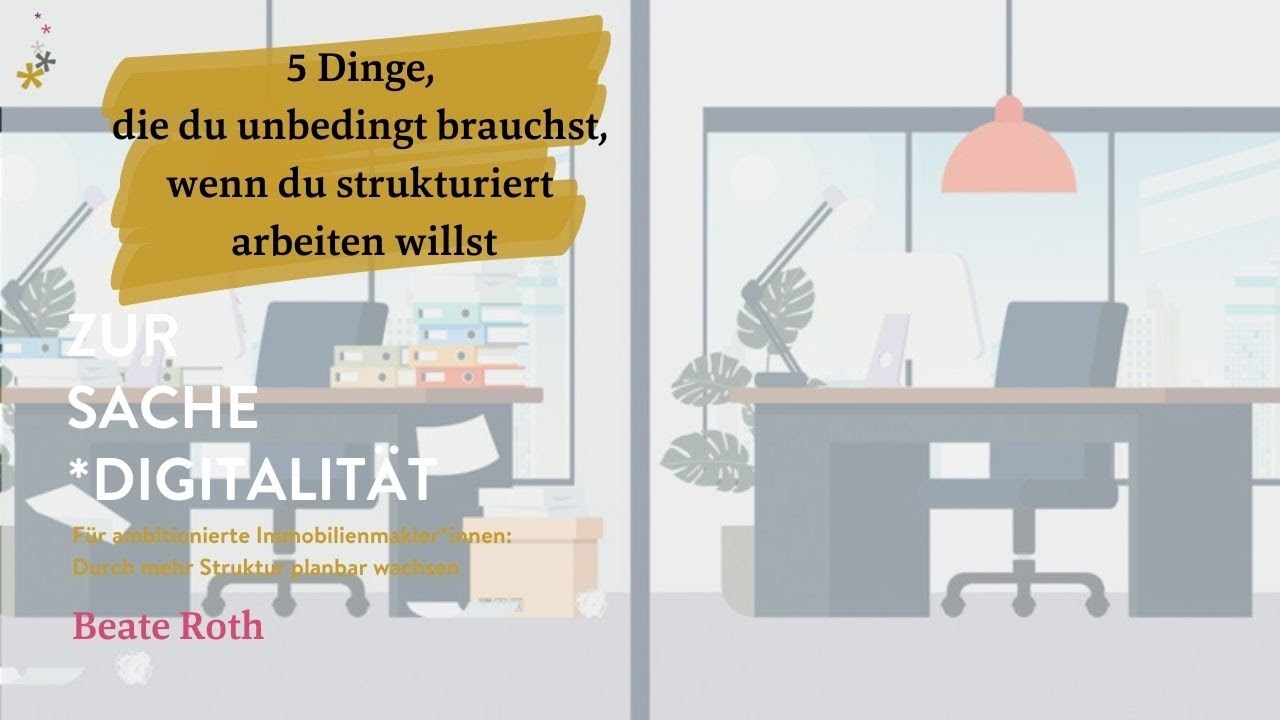 F&uuml;nf Dinge, die du unbedingt brauchst, wenn du strukturiert arbeiten willst