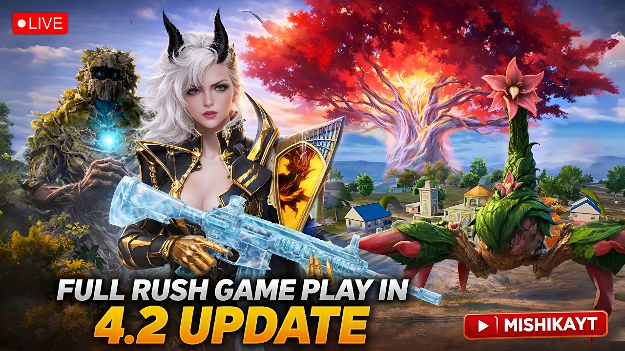 BGMI LIVE RUSH GAMEPLAY WITH TEAMCODE🔥fT:-@MISHIKAA_Y #shortstream #shorts #bgmilive #monkey
