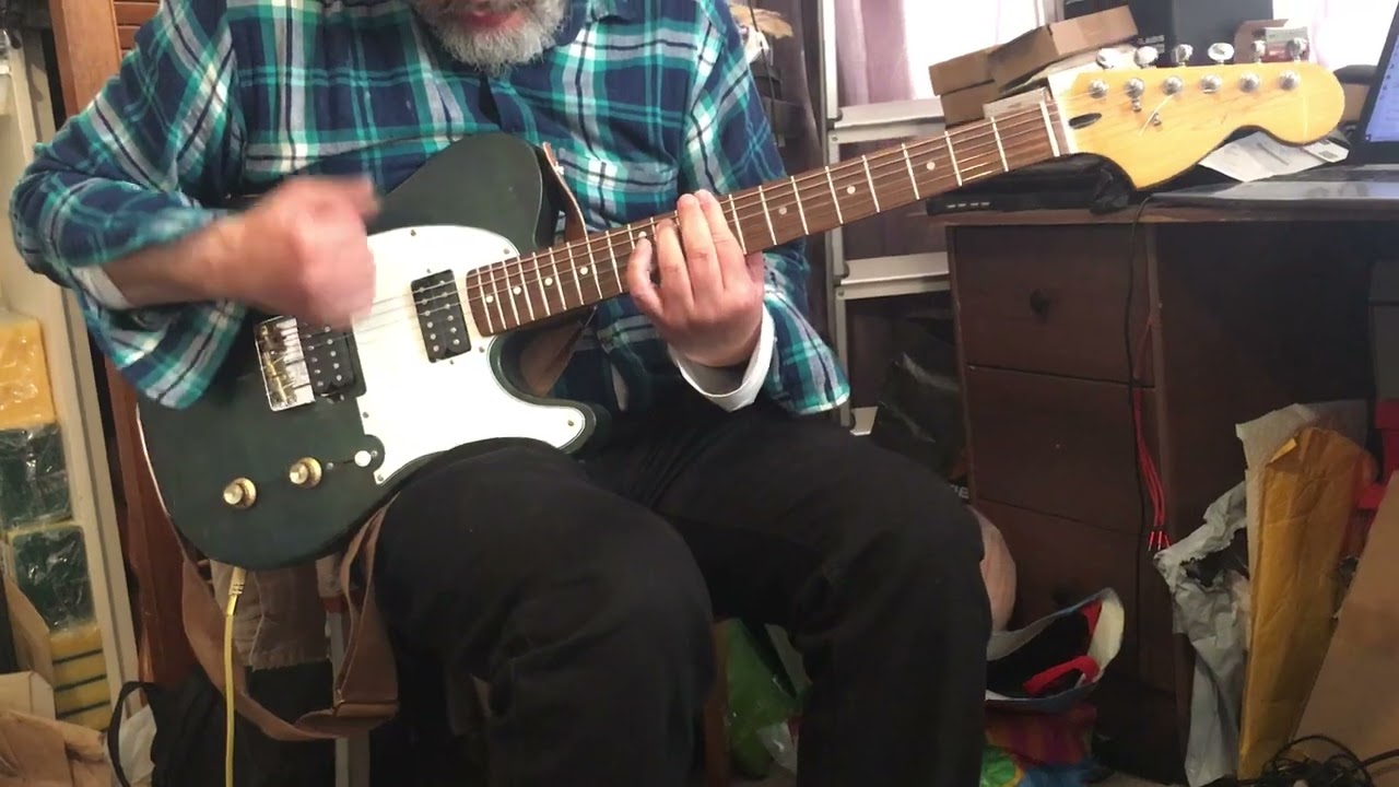 Telecaster with Strat Squier neck and Irongear Blues Engine