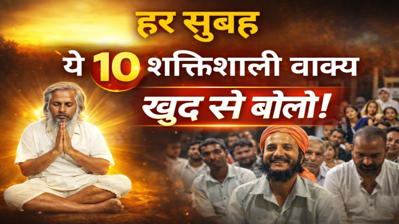 🤱हर सुबह ये 10 वाक्य बोलो, किस्मत बदल जाएगी।🤱सुबह उठते ही ये 10 वाक्य बोलो और चमत्कार देखो।🕉️