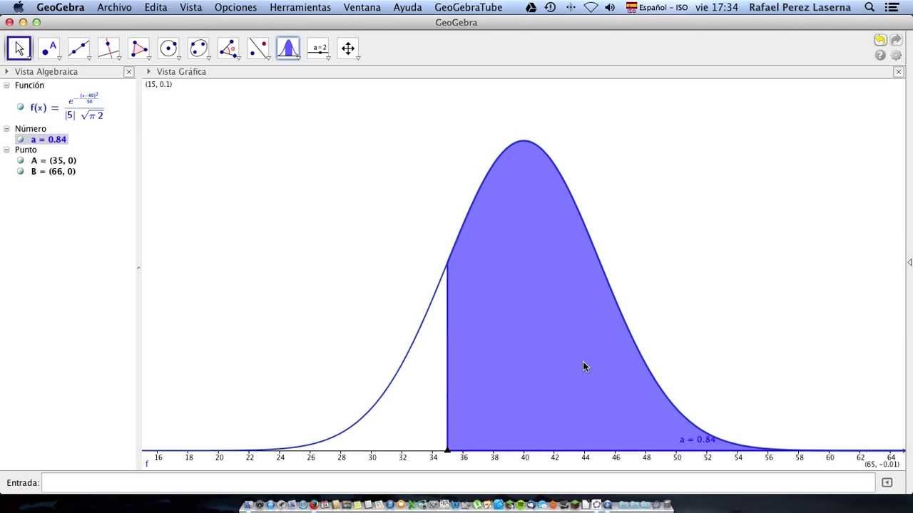 Geogebra. Distribuciones de probabilidad. Binomial y Normal.