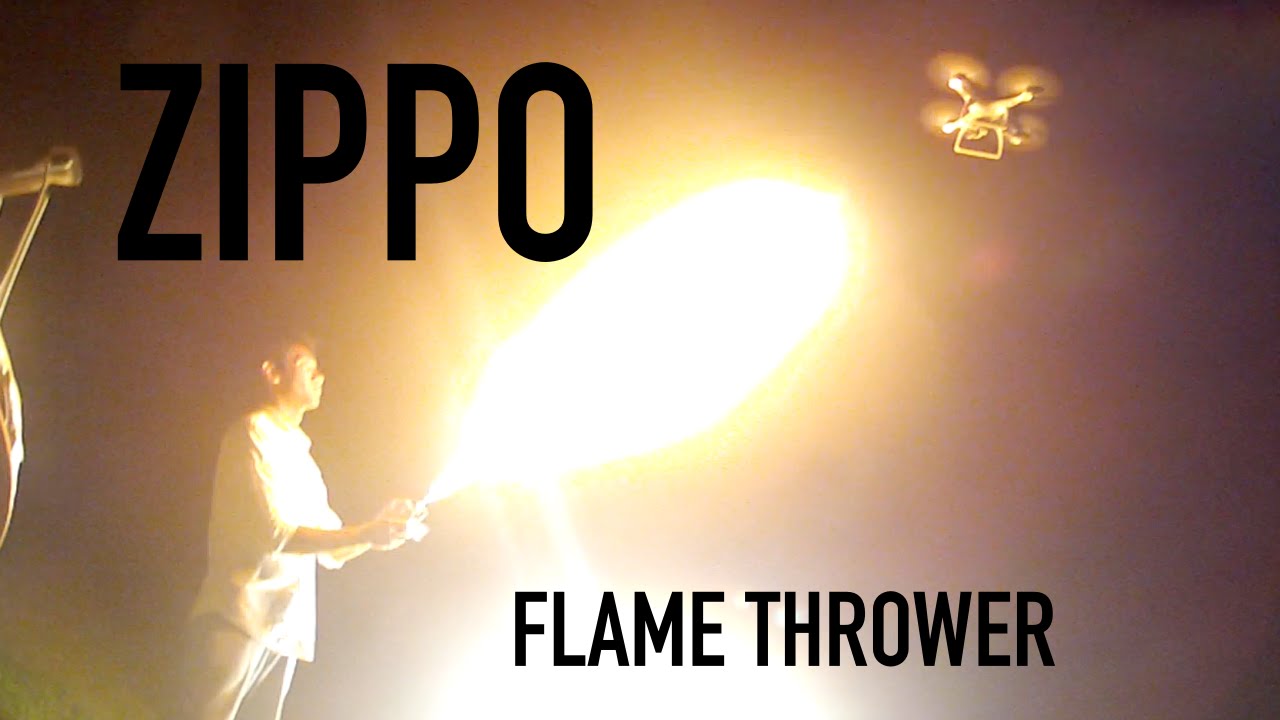 Giant Zippo flamethrower