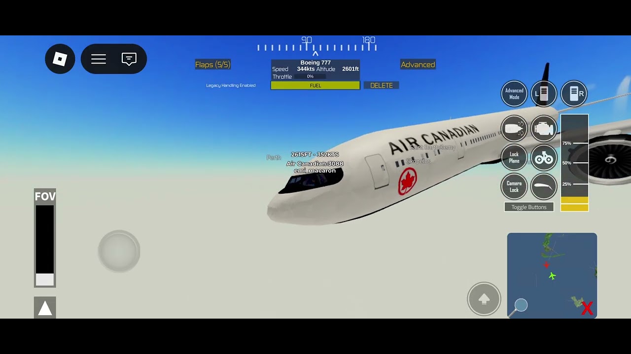 Flying a Air Canada 777-300ER in pilot training flight simulator !!!