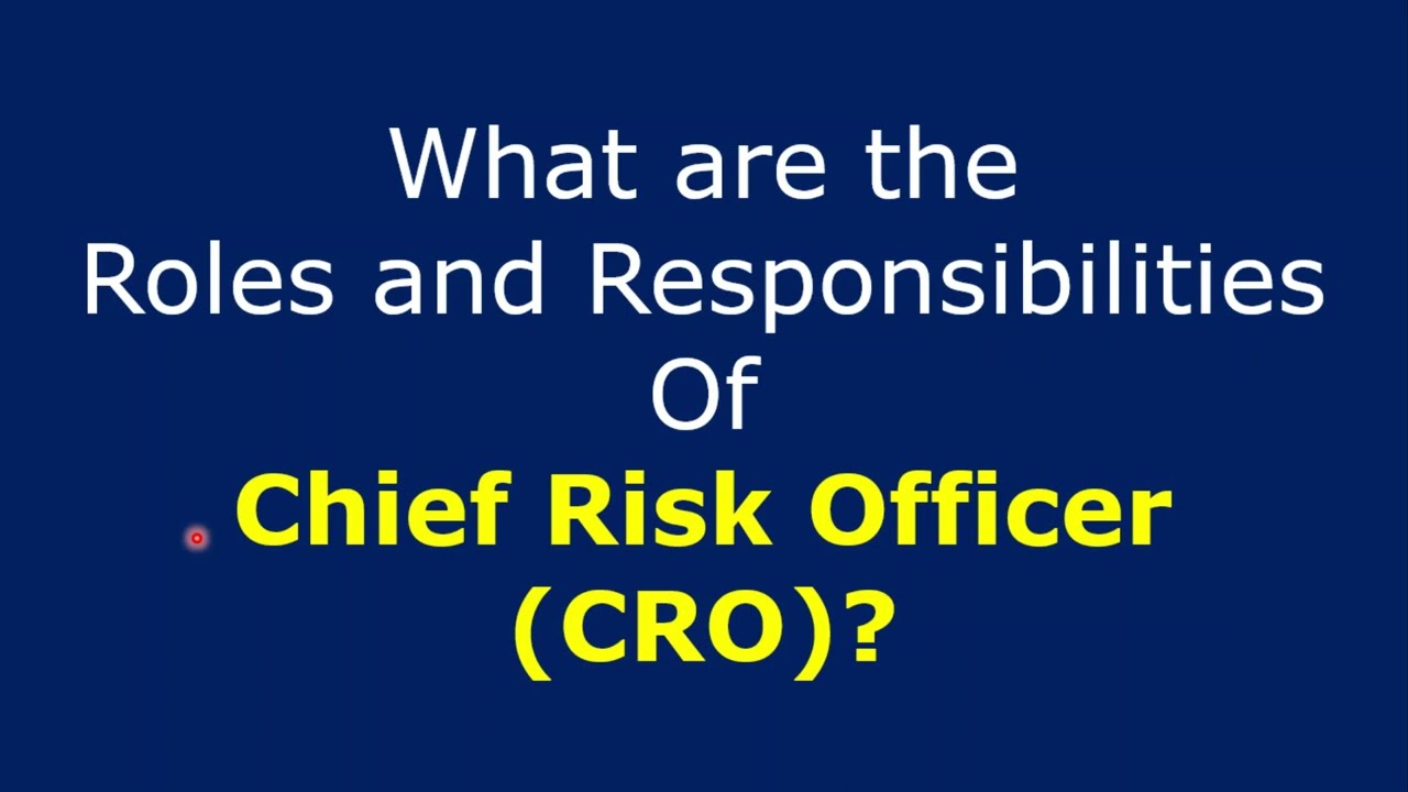 What are the Roles and Responsibilities of Chief Risk Officer CRO in a Bank