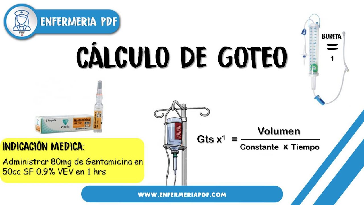 Como calcular goteo en enfermería - Cuantas Gotas por Minutos