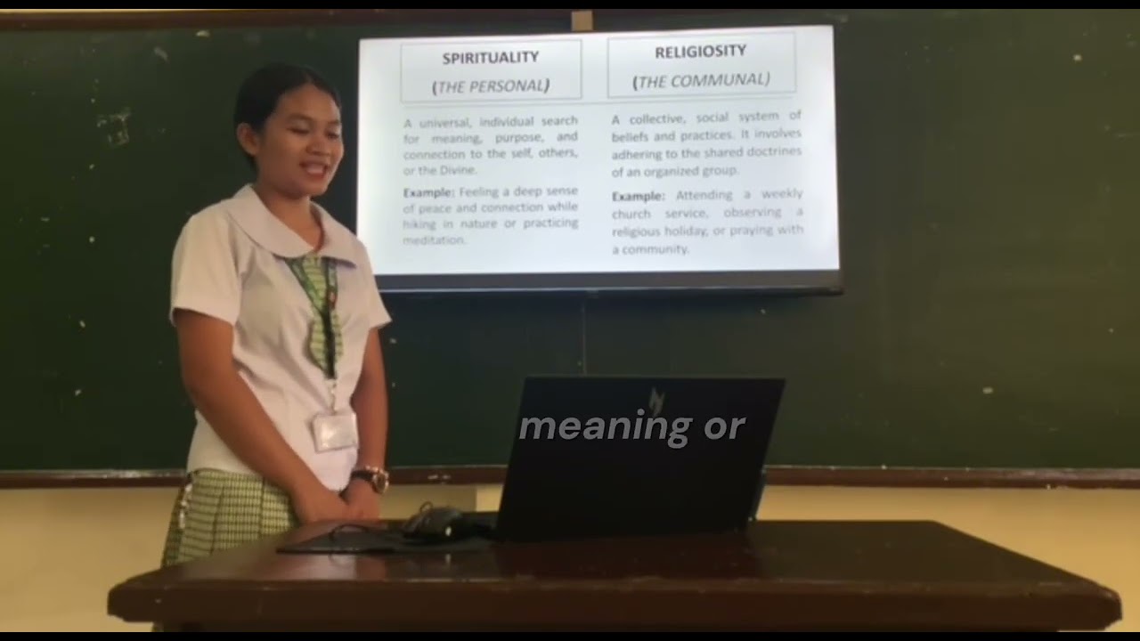 Understanding The Self : The spiritual self report of Group 4