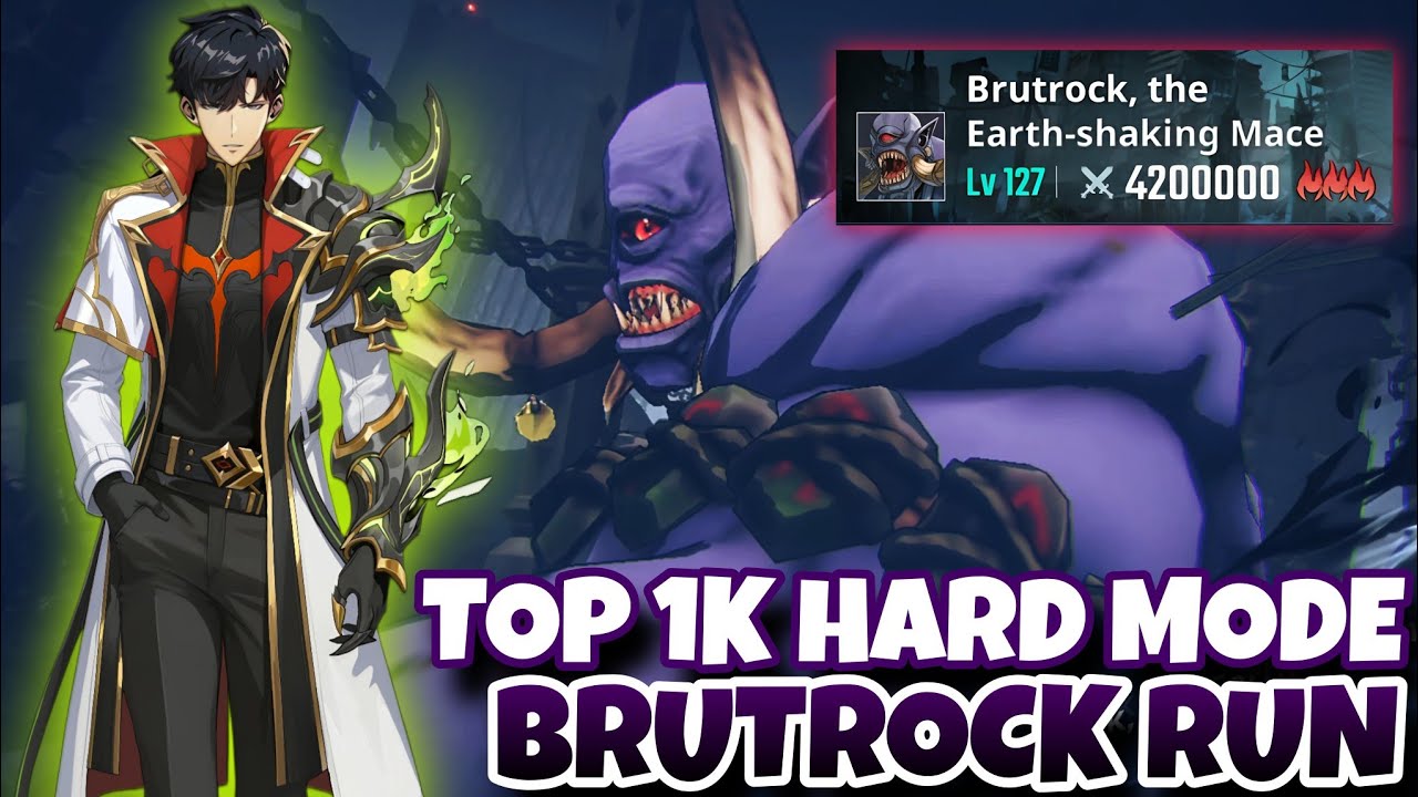 (4m CP) TOP 1K BRUTROCK STAGE | HARD MODE ROCKPASA WOBL [SOLO LEVELING: ARISE]