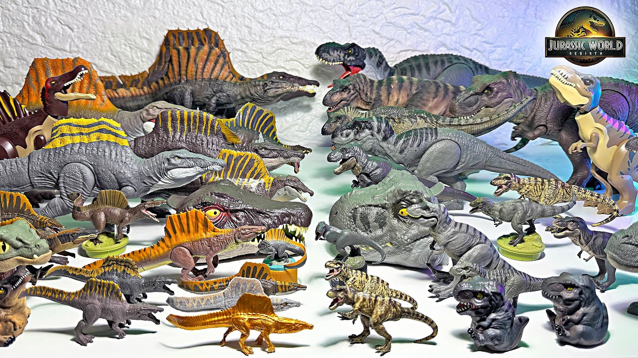Rebirth Spinosaurus VS T-Rex! Jurassic World Rebirth Collection Battle