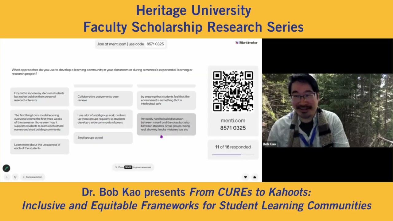 HU Faculty Scholarship Research Series - Dr. Bob Kao presents 