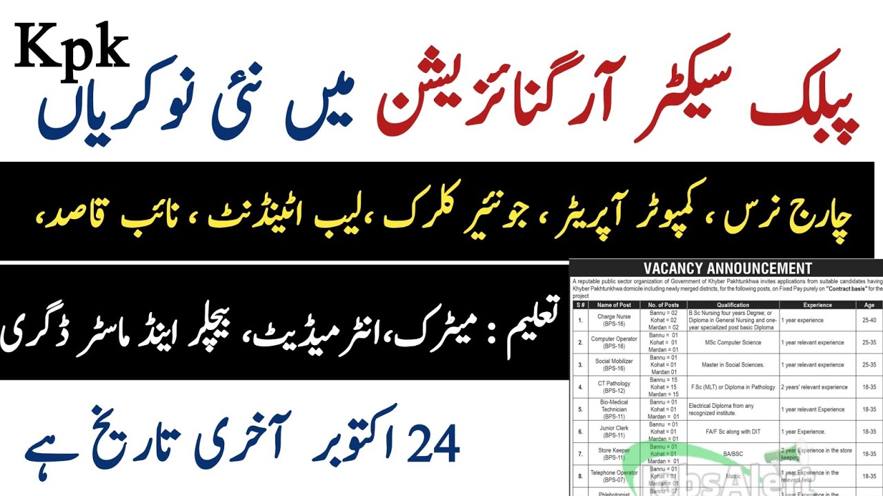 Public Sector Organisations New Jobs 2025 | ETEA Latest Jobs in KPK | Apply Online via ETEA