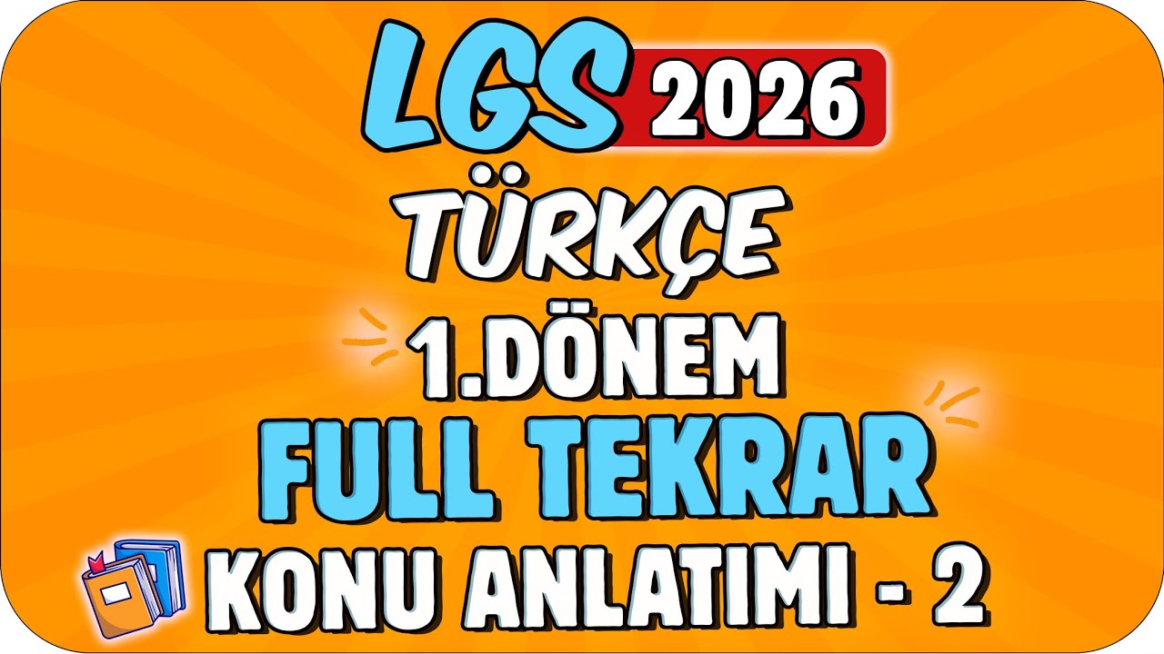 LGS 2026 1.Dönem Full Tekrar Türkçe 🔸Sözcük ve Cümle Anlamı Konu Anlatımı - 2