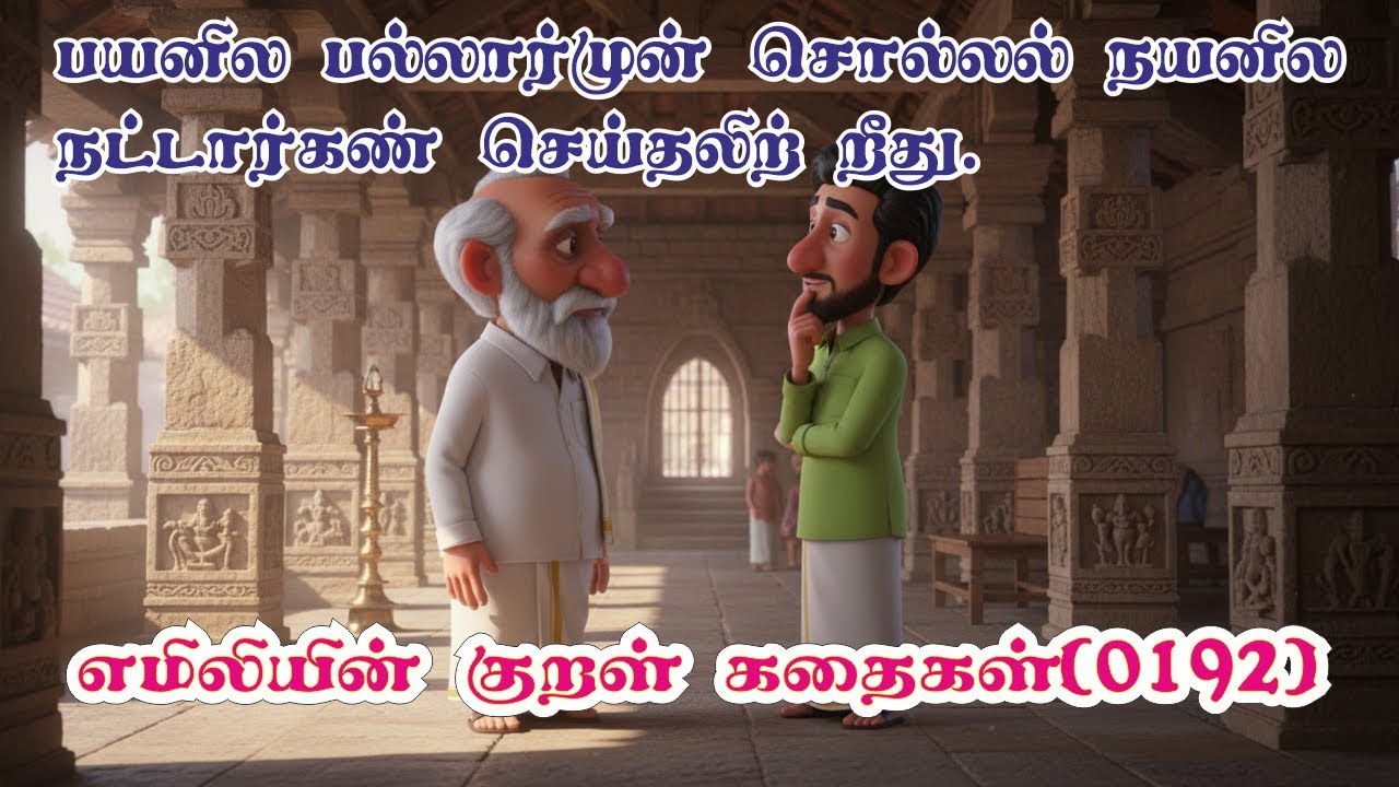 Emilyin Kural 0192 எமிலியின் குறள்: பயனில பல்லார்முன் சொல்லல் நயனில நட்டார்கண் செய்தலிற் றீது.