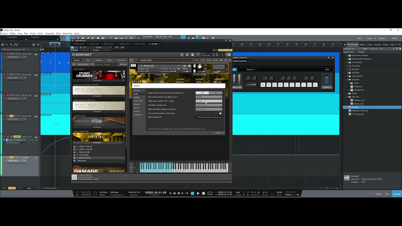 Kontakt travando? Carregamento lento? Playback estalando? 4 dicas pra resolver TUDO.