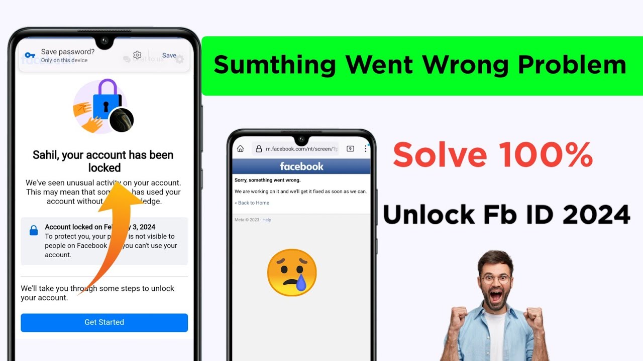 Sorry, something went wrong Facebook locked problem 2024 | How to unlock Facebook locked account 1