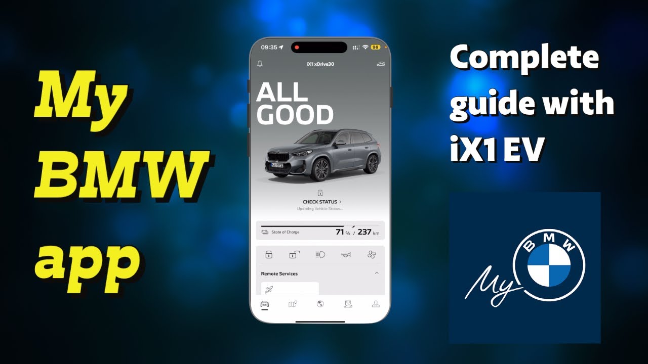 Приложение My BMW — полное руководство по BMW iX1. Включает демонстрацию камеры салона и оповещен...