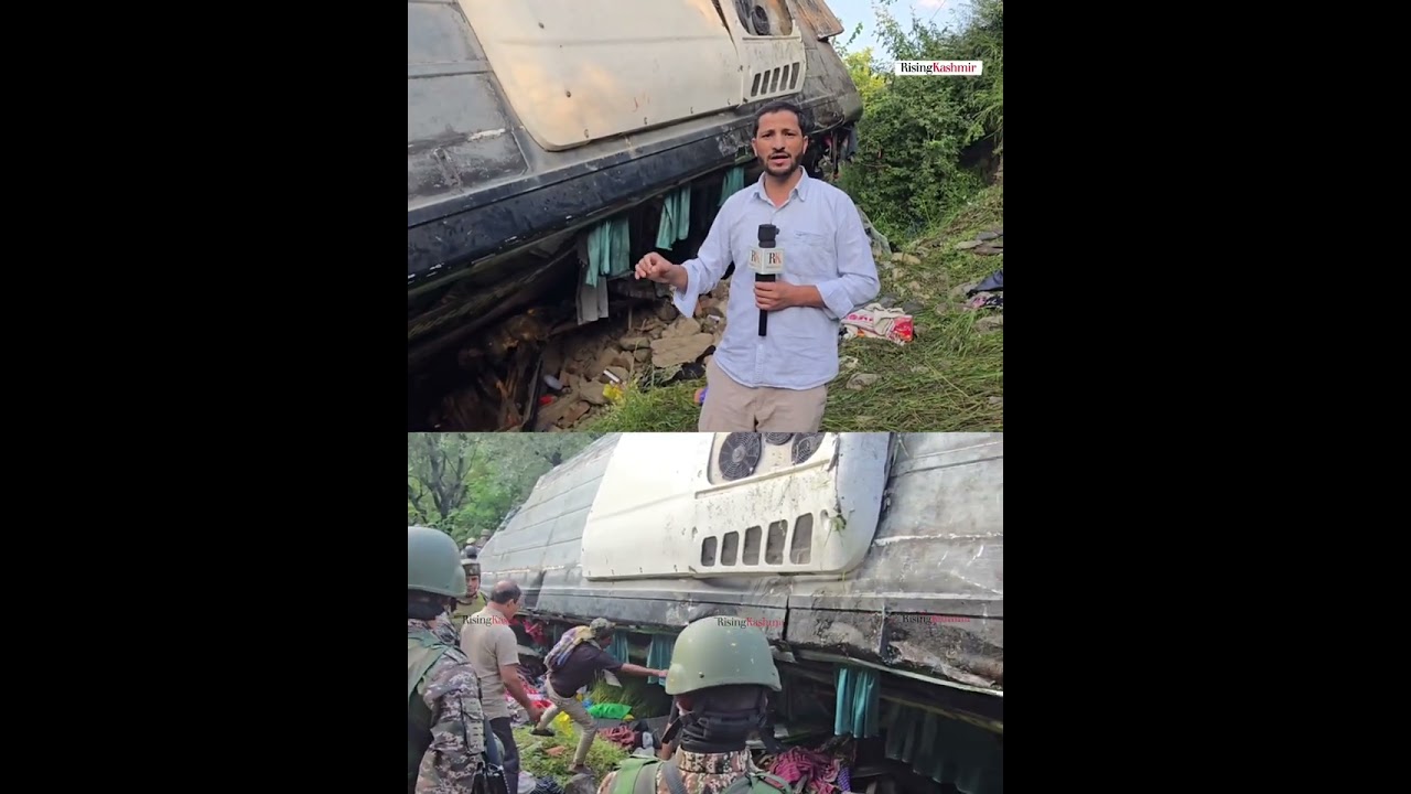 Amarnath Yatra Bus Accident: Bus Plunges Into Gorge in Ganderbal | Swift Rescue Operation