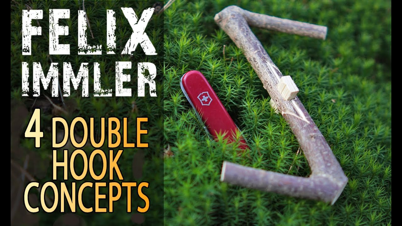 Bushcraft Double Hook - 4 ways to craft a Double Hook / Pot Hook / Utility Hook / Multi Purpose Hook