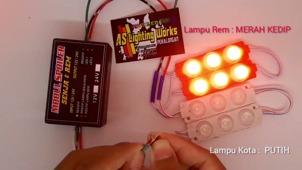 Modul Lampu Kolong dan Rem Strobo / Kedip Strobo / Kedip F1 12V/24V  Mobil PickUp L300 Truk Bus