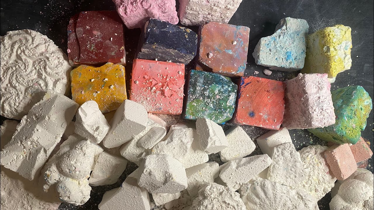 Different Colors & Texture Gym Chalk ASMR Crushing