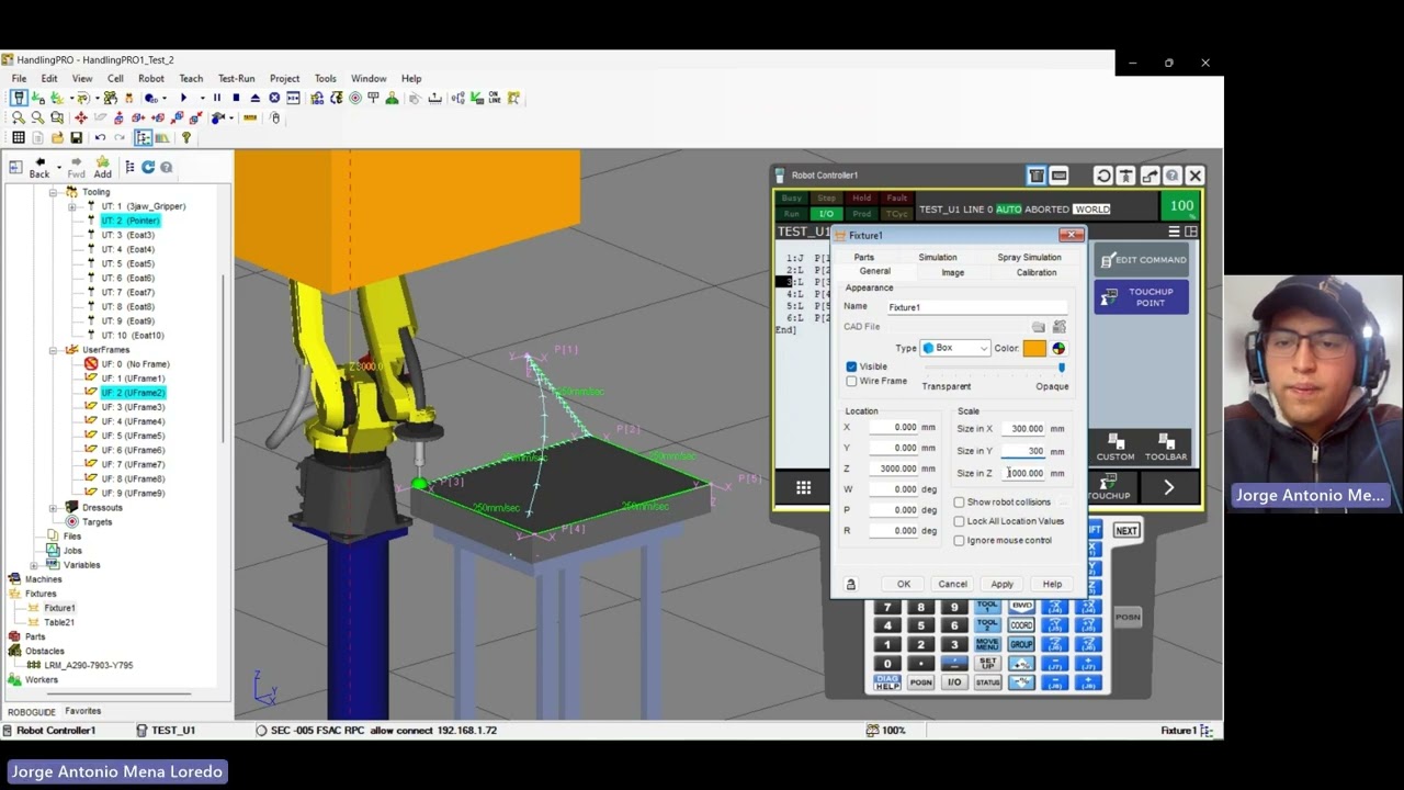6. Configuración y uso del UFRAME (User Frame) | Tutorial de Fanuc Roboguide