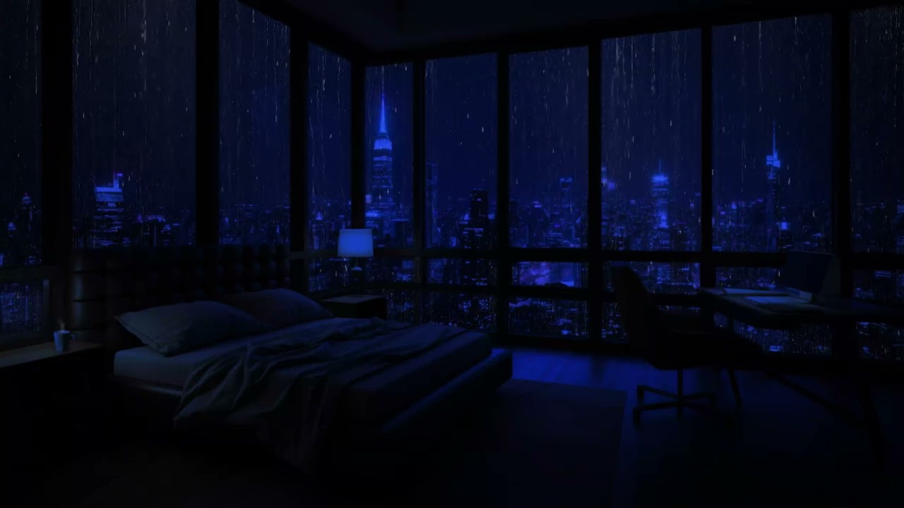 🥱 Gem&uuml;tliches Apartment Mit Blick Auf New York City - Entspannender Regen, Tiefer Schlaf