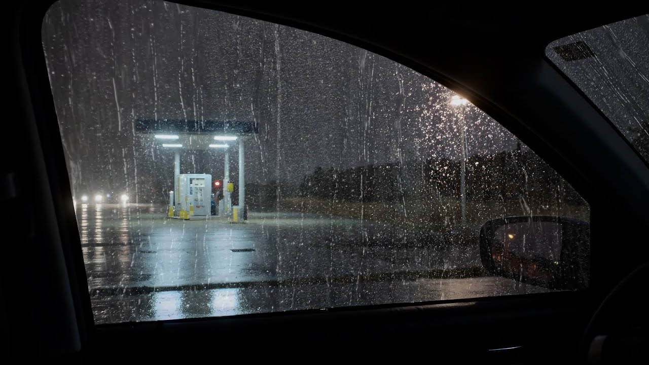 Sitting Still in a Car with Heavy Rain Pouring Down - Deep Sleep and Anxiety Relief Sound