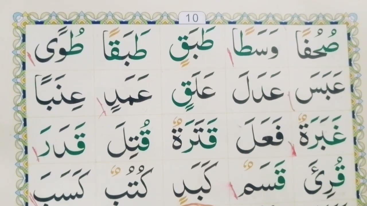 Harakaat o Tanween|| Takhti 6 ||Noorani Qaida 