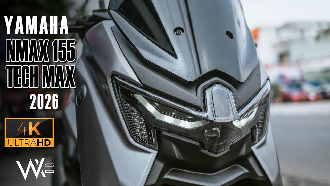 YAMAHA NMAX 155 TECH MAX Dual-ABS 2026 - BẠC ĐEN NHÁM - WALKAROUND