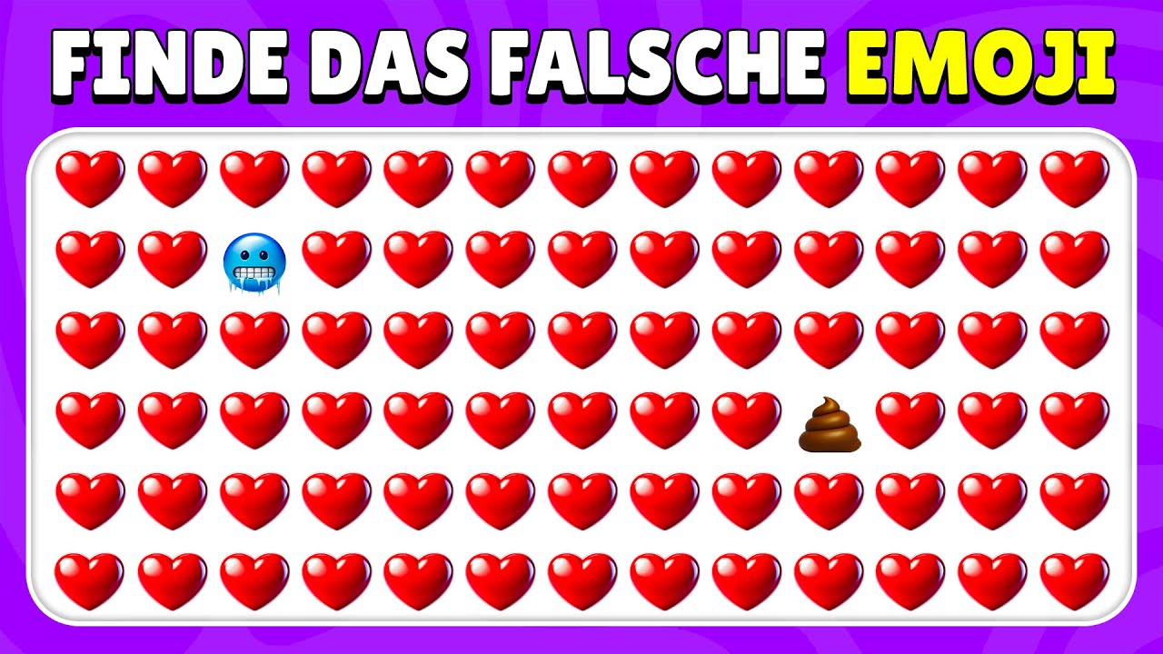 🕵️‍♂️Finde das falsche Emoji - Emoji EXTREME Edition 🧠🔥 | 40 Level | Quiz Häschen