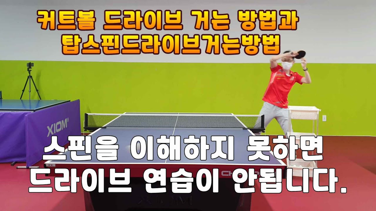 커트드라이브,탑스핀드라이브(회전을 알아야한다.)