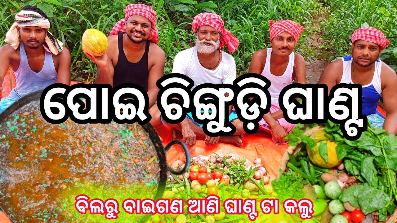 ପୋଇ ଚିଙ୍ଗୁଡ଼ି ଘାଣ୍ଟ | Poichingudi ghanta | Prawn vegetable Curry village style | Chingudi Chhechheda